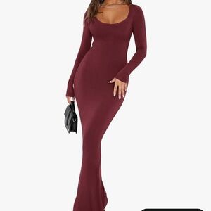 Amazon Women's Burgundy Maxi Dress